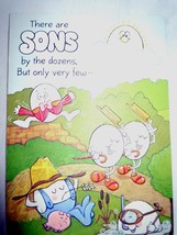Vintage Son Egg Birthday Card Ambassador Cards 1970s - $2.99