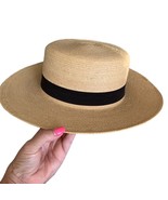 Vintage Gumarcaah Handwoven Palm Straw Hat Small - £44.17 GBP