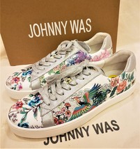 Johnny Was Sneakers Shoes Sz-9 Dreamer Floral Metallic Multicolor - £149.38 GBP