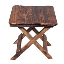 Jabells Round Wooden Folding Coffee Table for Outdoor camping hiking A - £38.37 GBP