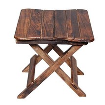 Jabells Round Wooden Folding Coffee Table for Outdoor camping hiking A - £38.88 GBP