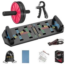 Push Up Board 25-in-1 Home Workout Equipment with Ab Roller Wheel Push U... - £63.01 GBP