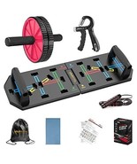 Push Up Board 25-in-1 Home Workout Equipment with Ab Roller Wheel Push U... - £62.61 GBP