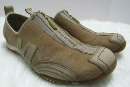 Merrell Barrado Womens Sz 7 Canvas Leather Low Profile Running Walking Shoes - £35.96 GBP