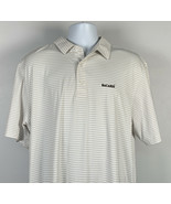Bacardi Rum Embroidered Golf Polo Shirt Mens XL Striped Polyester Blend - £23.95 GBP