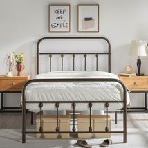 Vintage Bronze Iron Twin Bed Frame with Storage, Victorian Style, No Box... - $2,949.40 MXN