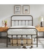 Vintage Bronze Iron Twin Bed Frame with Storage, Victorian Style, No Box... - $2,949.40 MXN