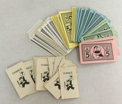 Monopoly junior game pieces  paper money cards crafts art  supplies  fake money - £15.42 GBP