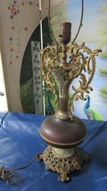 TABLE LAMP RESIN CERAMIC ORNATE , CROWN 25&quot; - $45.53