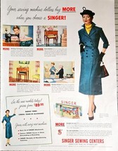 1950 SINGER SEWING CENTERS-Print Ad-Sewing Machine-Singer! Dressmaking-D... - $19.46 CAD
