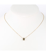 Gold Tone Necklace With Jet Black Inlay &amp; Stacked Circular Pendant - $22.99