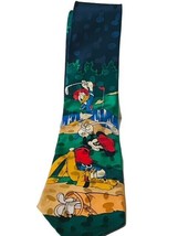 Walt Disney Store Tie Golf Necktie 57&quot; Mickey Mouse Donald Duck Silk Clu... - $17.77