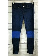 Hudson Jeans Krista Super Skinny Jeans Navy Blue Ombré Tie Dye Size 28 S... - $518.45 MXN