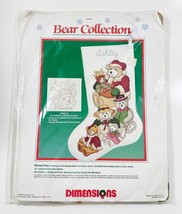 Dimensions Bear Collection Stocking No Count Cross Stitch Christmas 8362... - £15.45 GBP