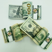 50 Pcs Mix 100,$50,$20 Prop Money Double Sided Full Print  Dollar  Stack  - $14.99