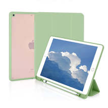 Anymob iPad Case Light Green Acrylic Split PU leather Magnetic Smart Silicon wit - £21.98 GBP