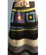 Women Skirt Size XL Handmade Granny Square Skirt Cuadros de la abuela - $4,704.19 MXN