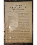 The New Republic Published Weekly Wednesday December 13th 1922 Vol XXXII... - $58.49 CAD
