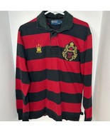 Vintage 90’s Polo Ralph Lauren Crest Logo Striped Rugby #5 Shirt Men’s M... - $83.71 CAD