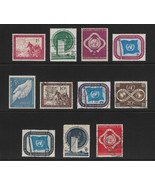 NACIONES UNIDAS - NEW YORK. Yvert nsº 1/11 nuevos y usados. 2 sellos def... - $1.00