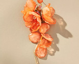 NWT Anthropologie Blossom Drop Earrings CORAL NEW $48 - £24.77 GBP