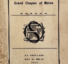Order Of The Eastern Star 1915 Masonic WW1 Portland Maine Chapter Vol VI... - $69.99