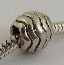 Authentic Chamilia Sterling Silver Retired Swirls Bead Charm Ga-7, New - £14.50 GBP