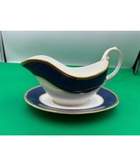 Coalport Bone China ATHLONE BLUE Gravy Boat and Underplate - $3,306.02 MXN