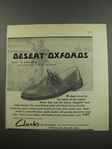 1955 Clarks Desert Oxfords Shoes Advertisement - £15.01 GBP