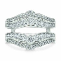 2Ct Rond Simulé Diamant Mariage Rehausseur Ring 14k Plaqué or Blanc - £89.09 GBP