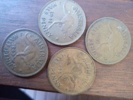 Australia 1941 1943 1947 1948 George VI Half Penny XI Circulated Lot - £5.94 GBP