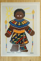 NEW Cross Stitch Pattern One World Greeting Card Painted Spear African W... - $9.89