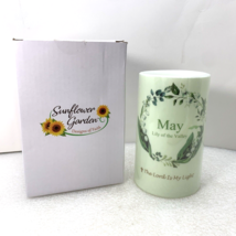 Birth Month Battery Operated Candle MAY Lily Of The Valley, Sunflower Garden - $25.00