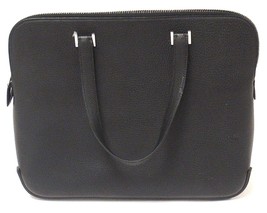 Authenticity Guarantee 
EXCELLENT CONDITION HERMES BLACK CHEVRE LEATHER ... - $4,176.90