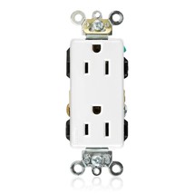 Leviton 16262-W 15 Amp, 125 Volt, Decora Plus Duplex Receptacle, Straigh... - $27.99