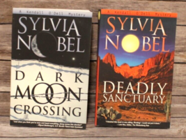 Lot 2 Sylvia Nobel Books Deadly Sanctuary  &amp; Dark Moon Crossing Signed Paperback - £52.08 GBP