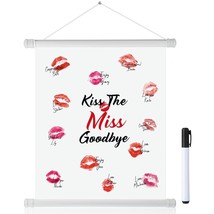 Kiss The Miss Goodbye Signature Hanging Poster Bachelorette Guest Book A... - £12.64 GBP