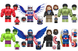 8Pcs Marvel Super Heroes Minifigures Red Hulk Ruth Winter Soldier Mini B... - $22.39