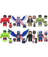 8Pcs Marvel Super Heroes Minifigures Red Hulk Ruth Winter Soldier Mini B... - $408.94 MXN
