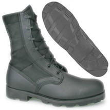 ALTAMA Hot Weather Black Jungle Soles Leather &amp; Canvas Boots 3R Regular - £31.15 GBP