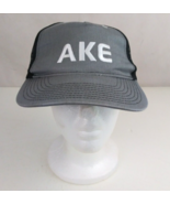 AKE Gray &amp; Black Mesh Back Unisex Embroidered Snapback Baseball Cap - $20.81 CAD