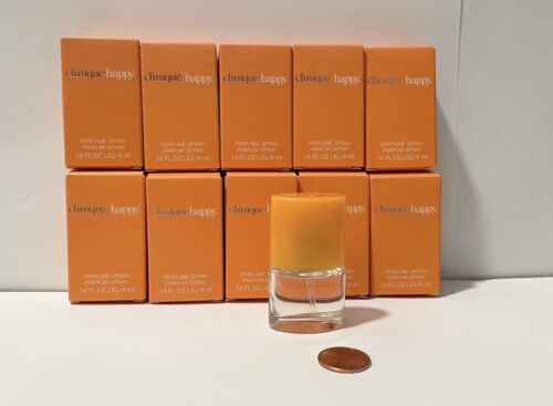 Primary image for 10 Clinique Happy Perfume Spray 0.14 fl oz 4ml Mini Travel Size