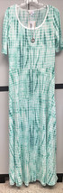 NWT 2.0 LuLaRoe New Release XL Green White Blue Tie Dye Ana Knit Maxi Dress - £42.80 GBP