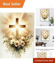 Religious Cross Diamond Art Craft Kit - Perfect Gift for Art Lovers - 12... - $19.75
