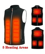 Heating Vest Men Winter Jacket Women Warm Electric Thermal Waistcoat Fis... - £25.40 GBP