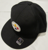 NWT NFL Reebok Pittsburgh Steelers Sideline Fitted Hat Black Size 7 5/8 - £31.44 GBP