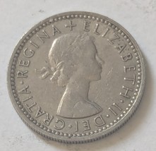 1960 UK Elizabeth II Six Pence Standard Circulation Coin - $1.69 CAD