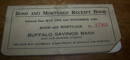 1923 BUFFALO NY SAVINGS BANK BOND AND MORTAGE BOOK 914 NIAGARA STREET - $9.89
