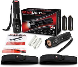 LED Waterproof tactical flashlight, 5 Modes, Rechargeable - £27.61 GBP