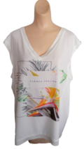 New Tank Top White Multi-Color &quot;Summer Feeling&quot; Worthington Woman 1X - £13.23 GBP